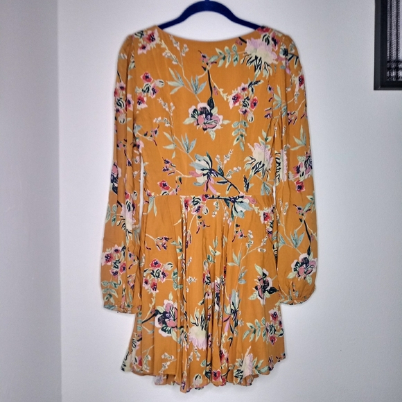 Urban Outfitters Yellow Floral Long Sleeve Dress - Picture 8 of 12